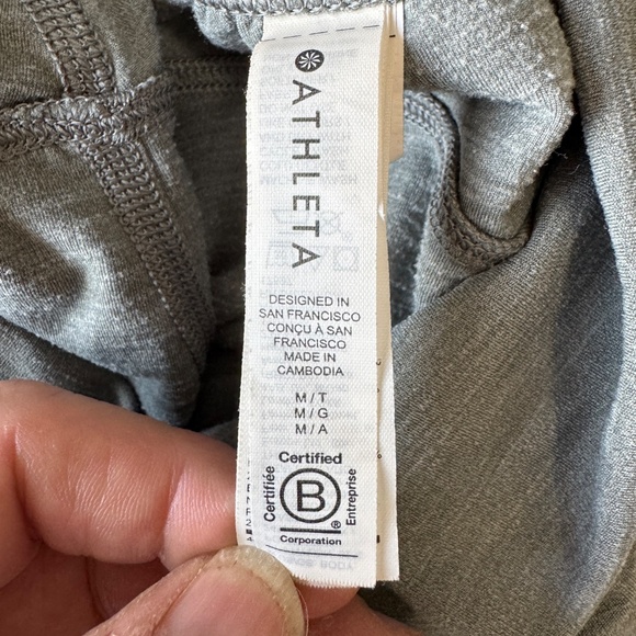 Athleta Women's Salutation Jogger Pant Heather Gray M/T Pockets Yoga Fitness Gym - Picture 6 of 14
